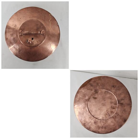 Vintage Swedish Copper Pan 9" Round Lidded Handle Vented Bergelin Kopparslagare - Picture 6 of 10